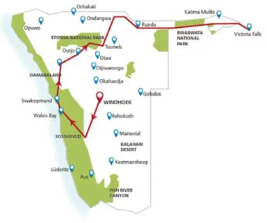 Het beste van Namibië, Chobe & Vic Falls (20 dagen)