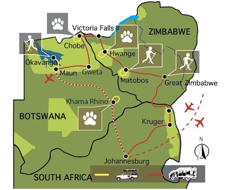 Wildlife Avontuur Zimbabwe en Botswana (20 dagen)