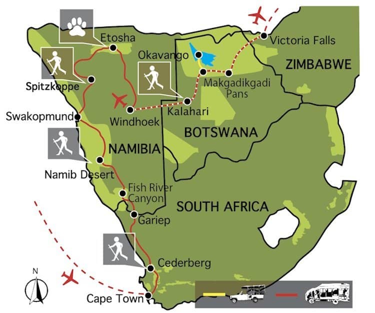 Het hart van Afrika, van Kaapstad tot Victoria watervallen (24 dagen)