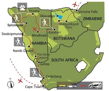 Het hart van Afrika, van Kaapstad tot Victoria watervallen (24 dagen)