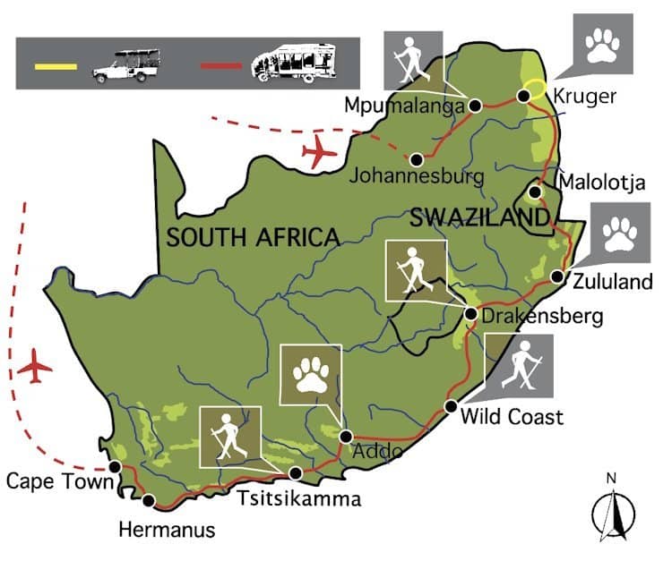 De hoogtepunten van Zuid-Afrika (20 dagen)