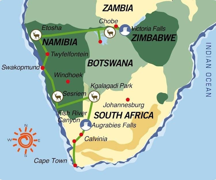 TransKalahari Avontuur Vic to Cape (22 dagen)
