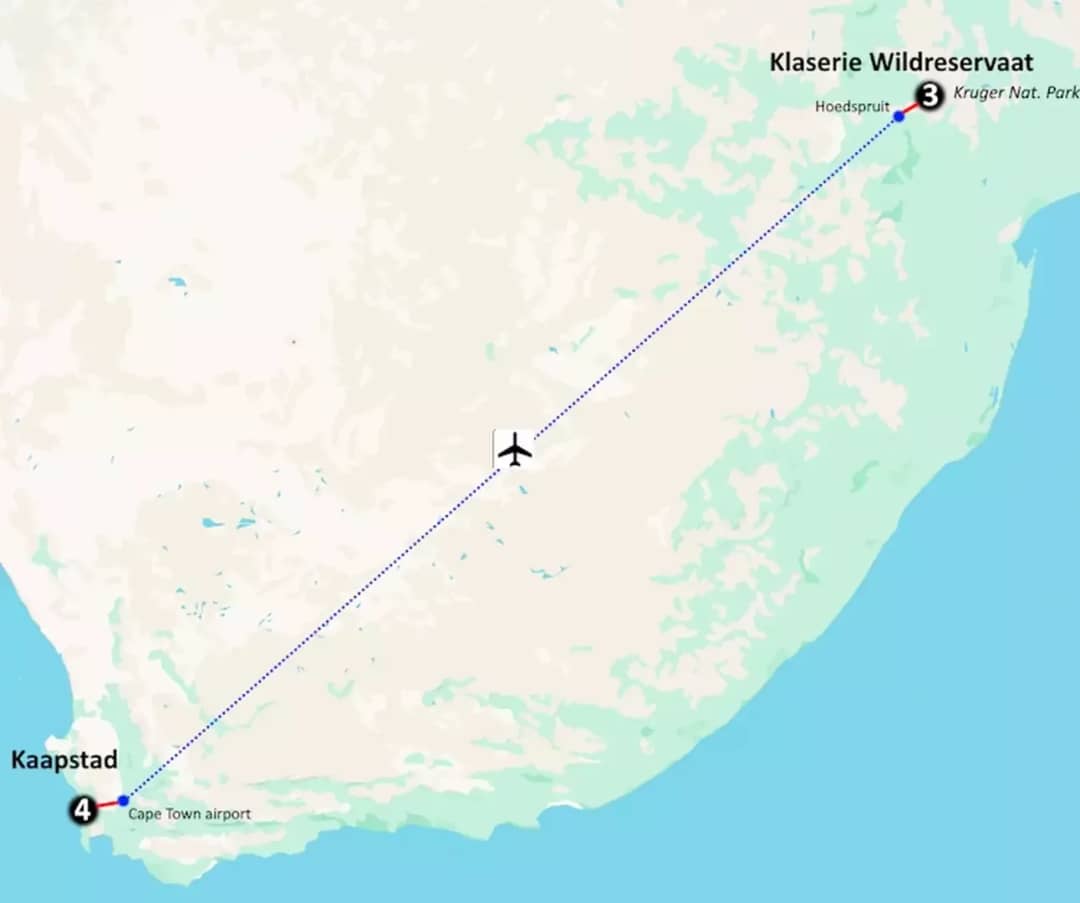 Kaapstad & Kruger (10 dagen)