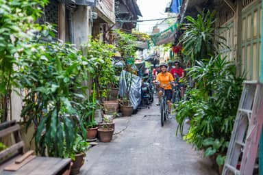 Korte fietstour door Bangkok