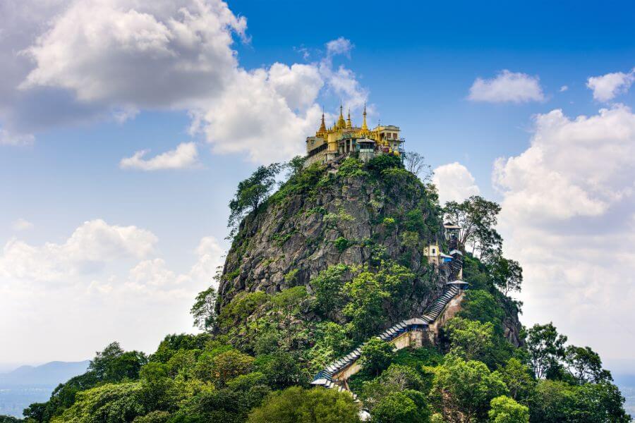 Beklim de vulkaan Mt. Popa