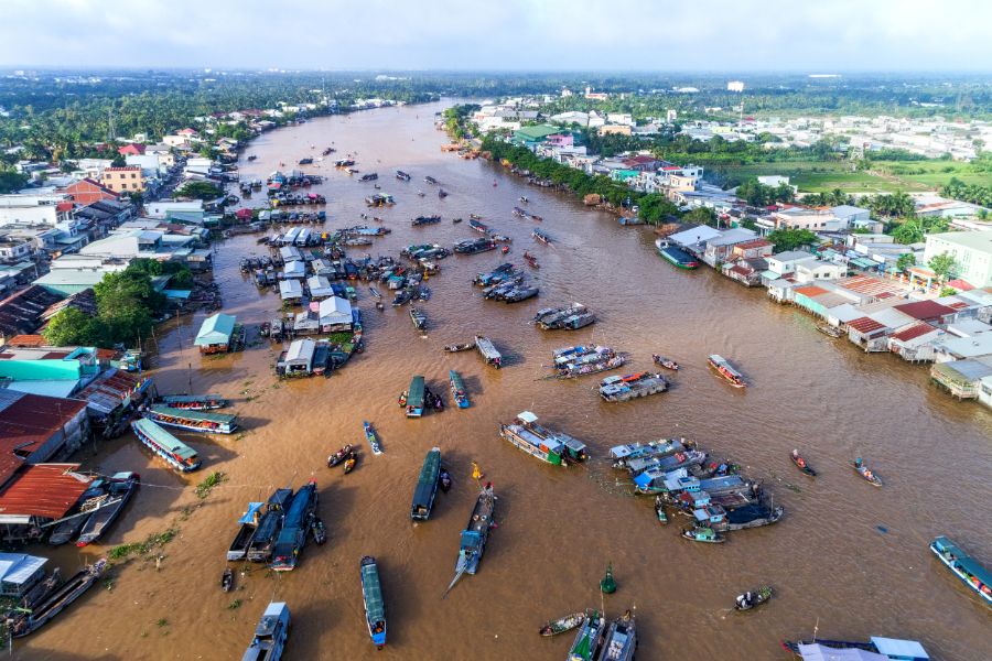 2-daagse bouwsteen Mekong Delta en drijvende markt