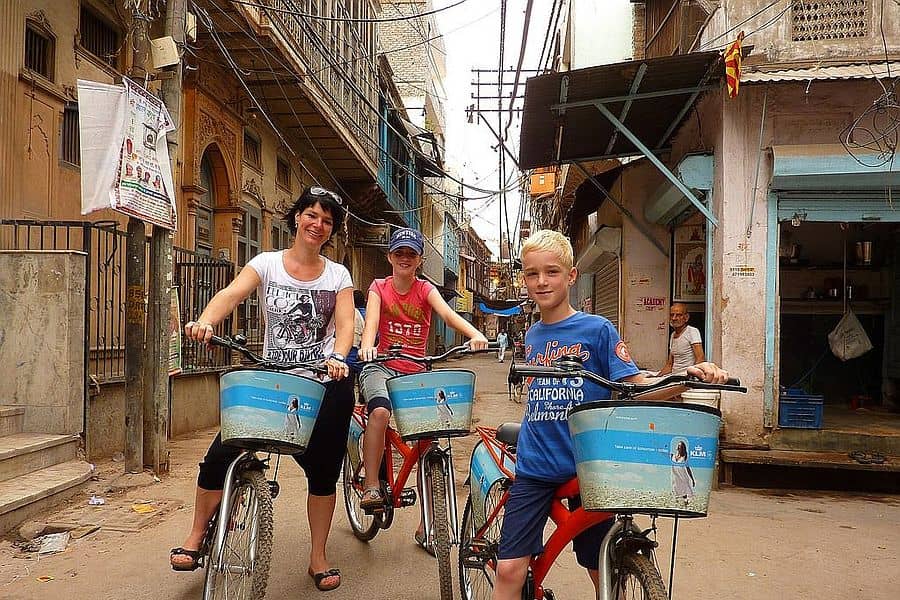 Fietsen in Delhi