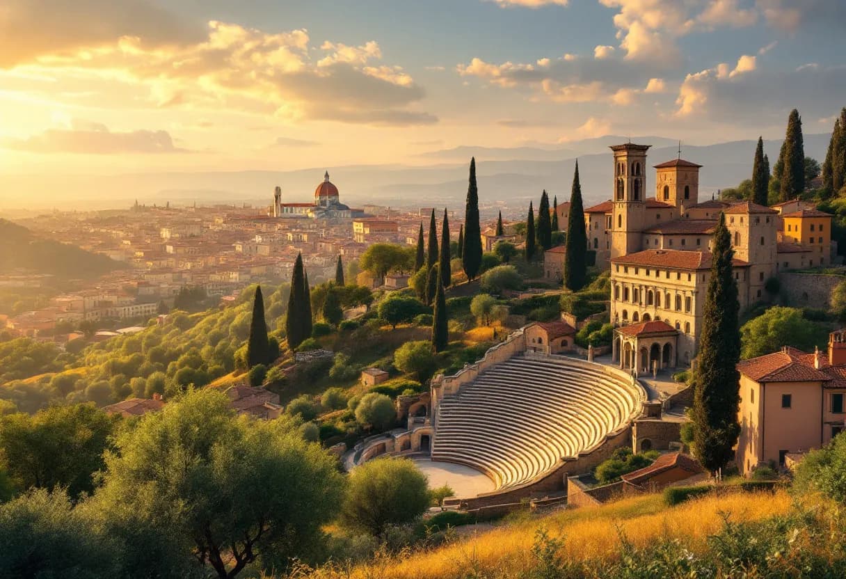 Vakantie Fiesole: Toscaanse heuvels, Etruskische sporen en weids uitzicht