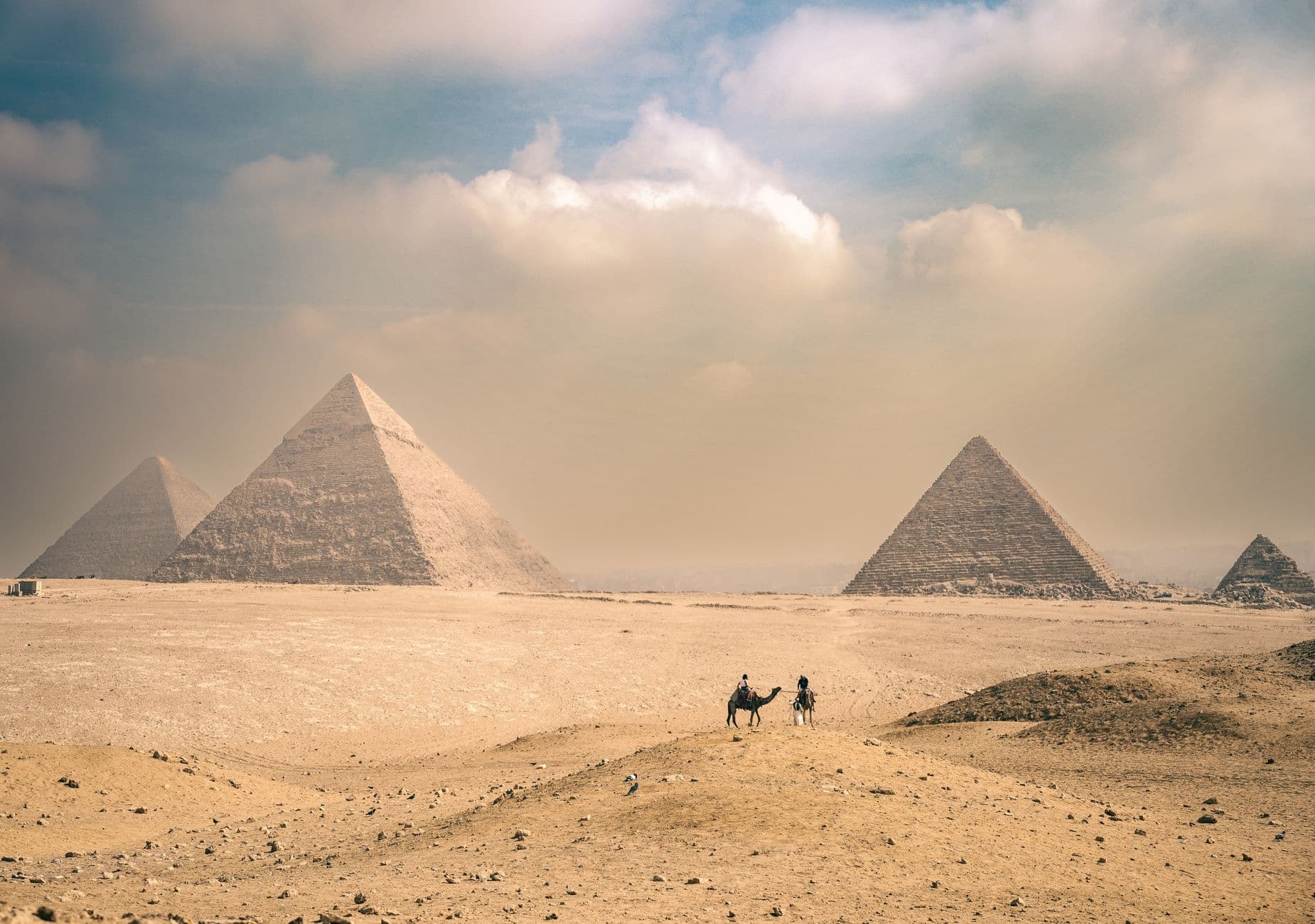 De piramides van Gizeh in Egypte
