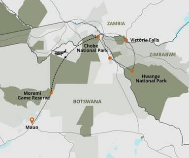 De hoogtepunten van Botswana & Zimbabwe (12 dagen)