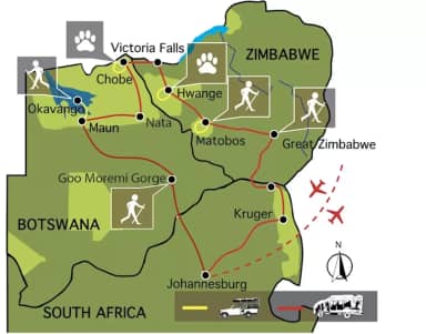 Het beste van Zimbabwe en Botswana (20 dagen)